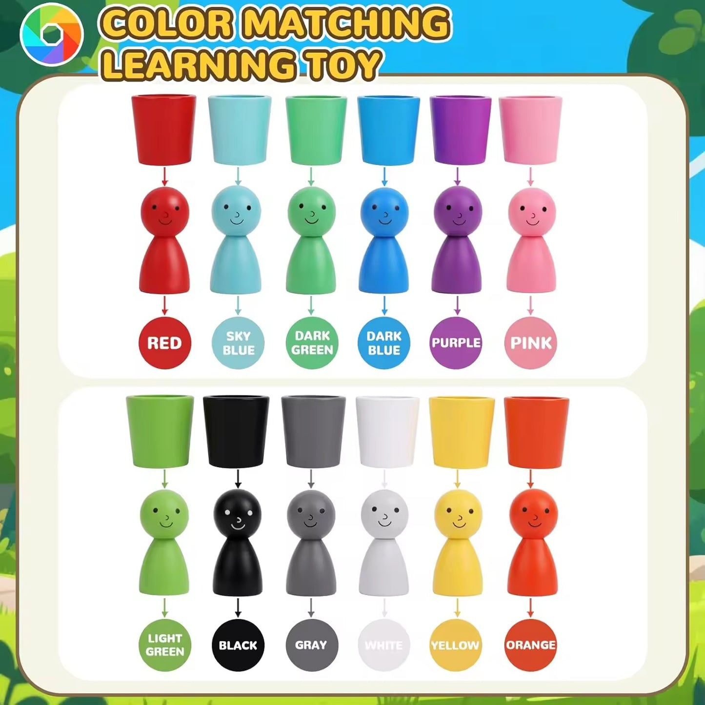 Rainbow Logic Cups